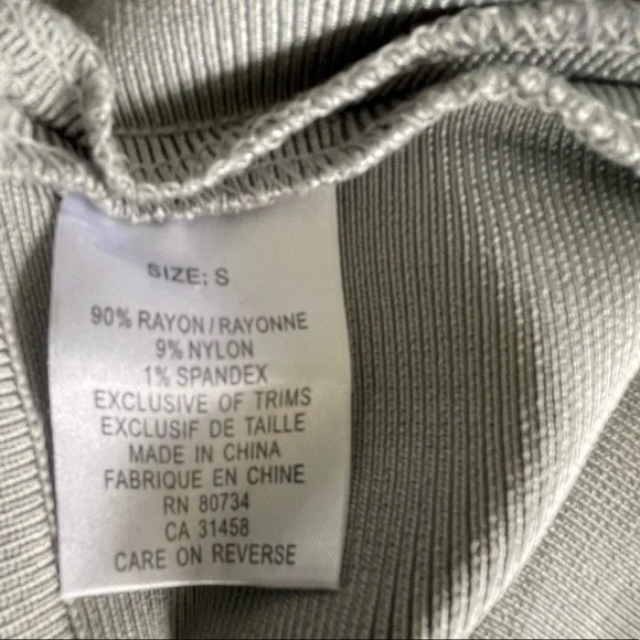 Herve Leger Woman’s Grey 2-Piece Long Sleeve Bandage Dress Size XS/S - Picture 11 of 12